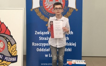 Miłosz Kisieliński został finalistą XLII Ogólnopolskiego Turnieju Wiedzy Pożarniczej